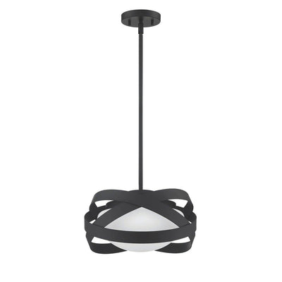 Black with Frosted Shade Pendant - LV LIGHTING