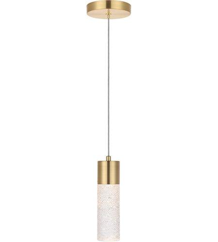 LED Gold with Clear Glass Single Pendant - LV LIGHTING