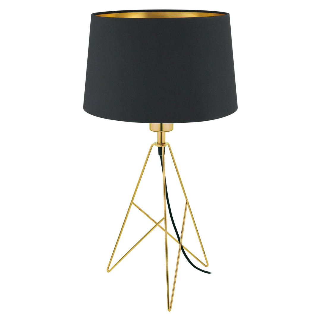 Brass with Black Fabric Shade Table Lamp - LV LIGHTING