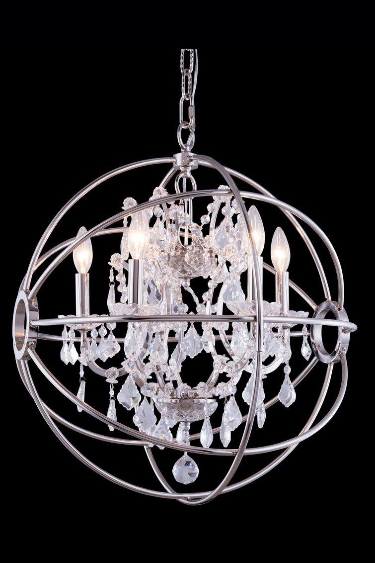 Steel Orbit Frame with Crystal Chandelier - LV LIGHTING