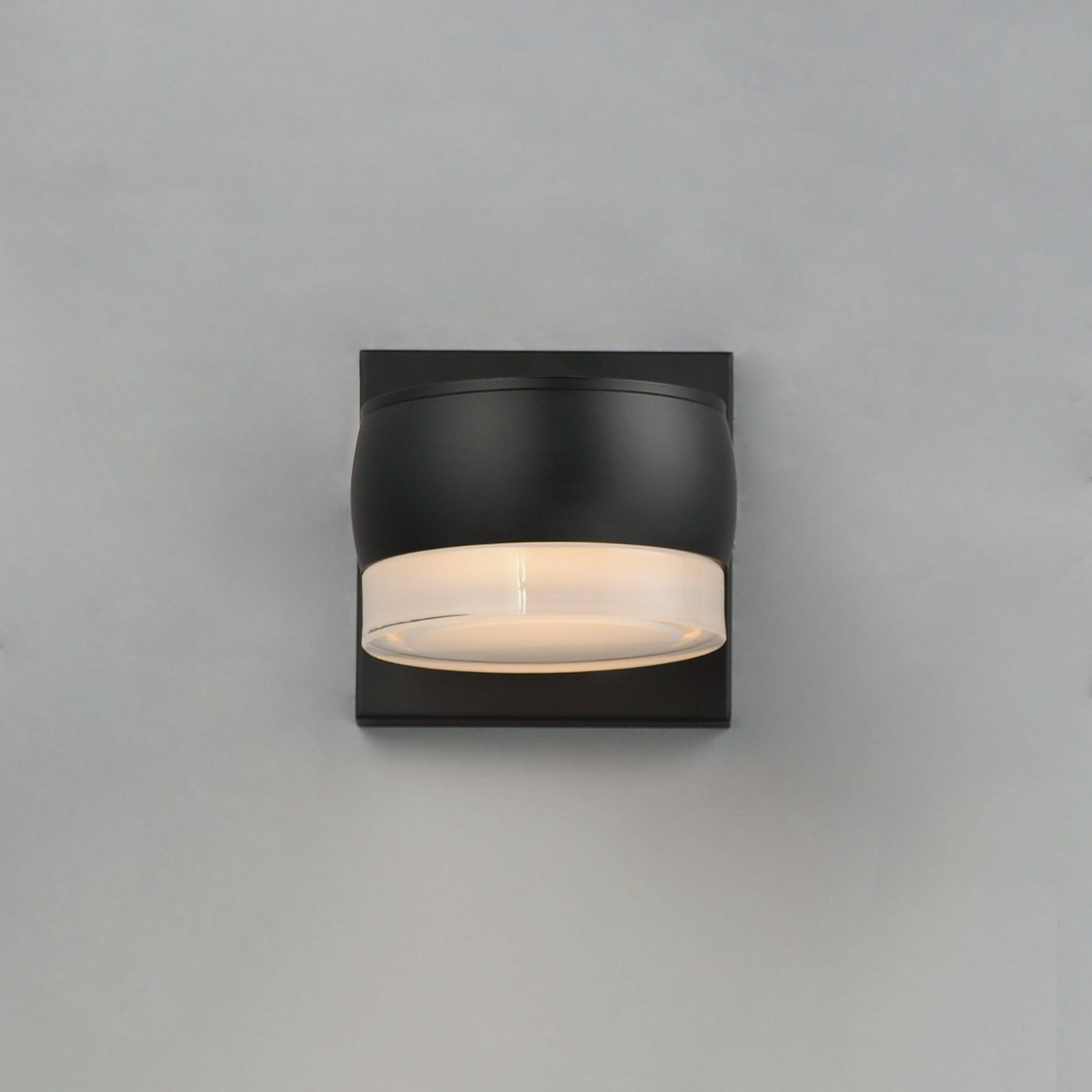 LED Black Aluminum with Clear and White Glass Diffuser Outdoor Wall Sconce - LV LIGHTING