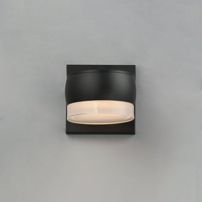 LED Black Aluminum with Clear and White Glass Diffuser Outdoor Wall Sconce - LV LIGHTING