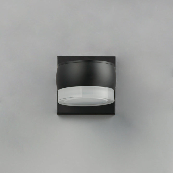 LED Black Aluminum with Clear and White Glass Diffuser Outdoor Wall Sconce - LV LIGHTING