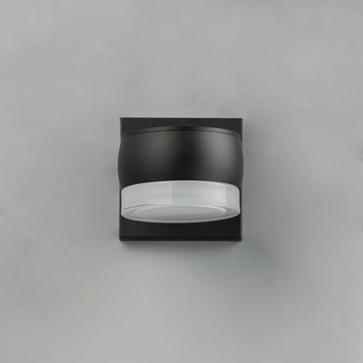 LED Black Aluminum with Clear and White Glass Diffuser Outdoor Wall Sconce - LV LIGHTING
