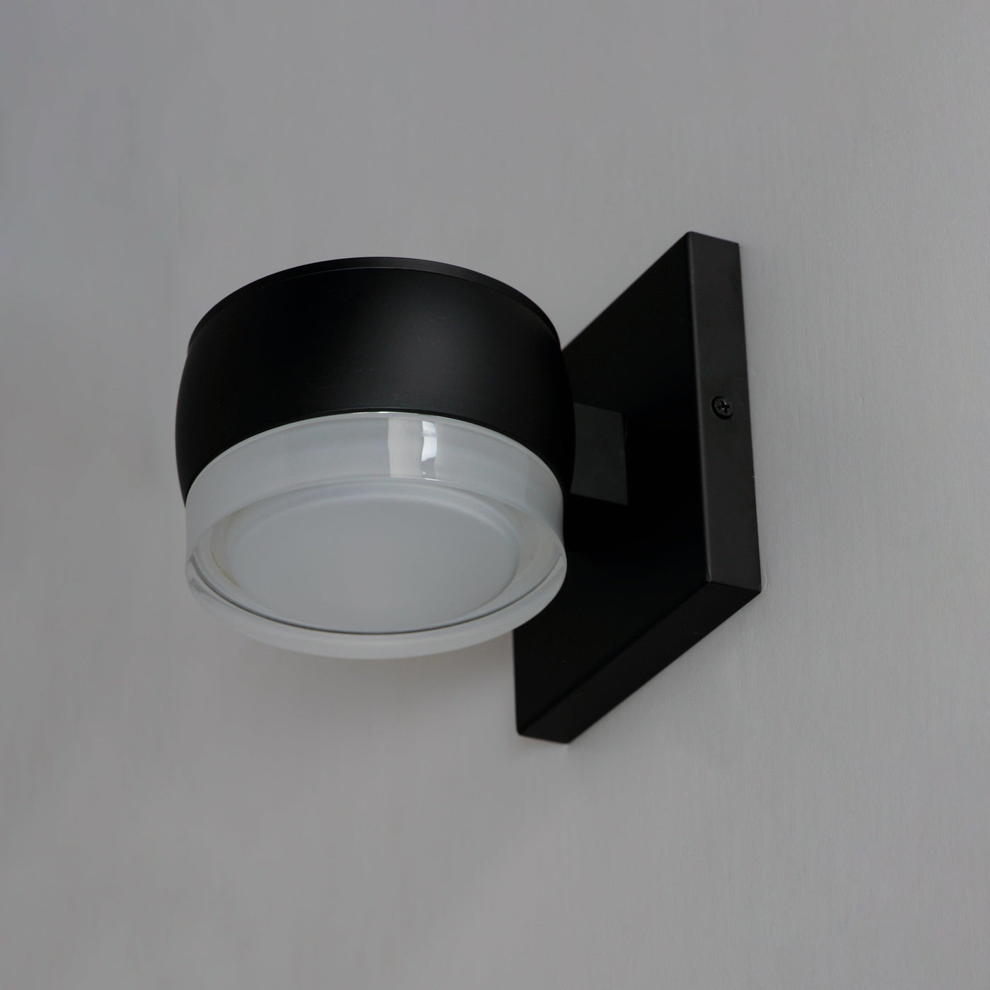 LED Black Aluminum with Clear and White Glass Diffuser Outdoor Wall Sconce - LV LIGHTING
