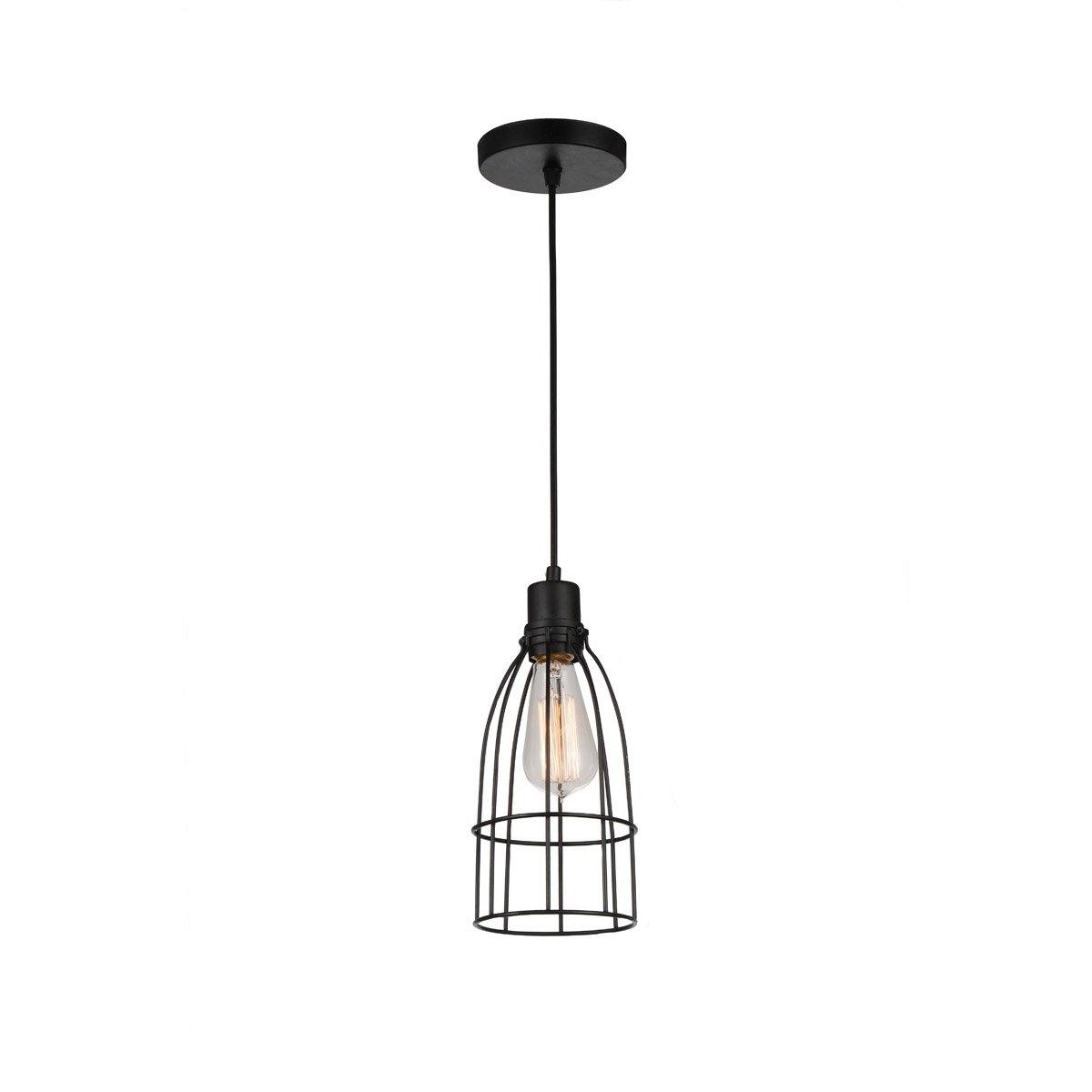 Black with Open Air Frame Simple Pendant - LV LIGHTING