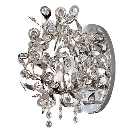 Polished Chrome with Beveled Crystal Wall Sconce - LV LIGHTING