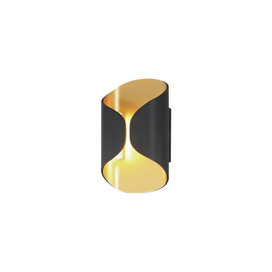Folio - LED Outdoor Wall Sconce in Black with Gold by ET2 Lighting