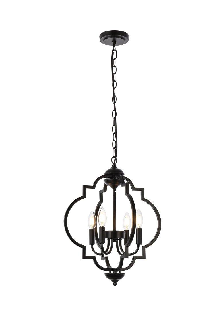 Black with 3 Lights Pendant - LV LIGHTING