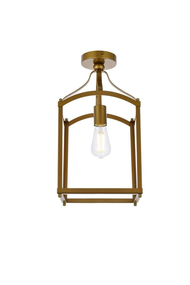 Black with Single Light Flush mount - LV LIGHTING