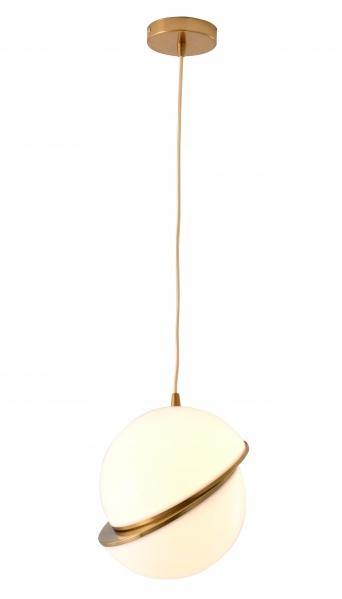 Gold with White Acrylic Orb Single Pendant - LV LIGHTING