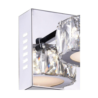 LED Chrome with Crystal Ring Wall Sconce - LV LIGHTING