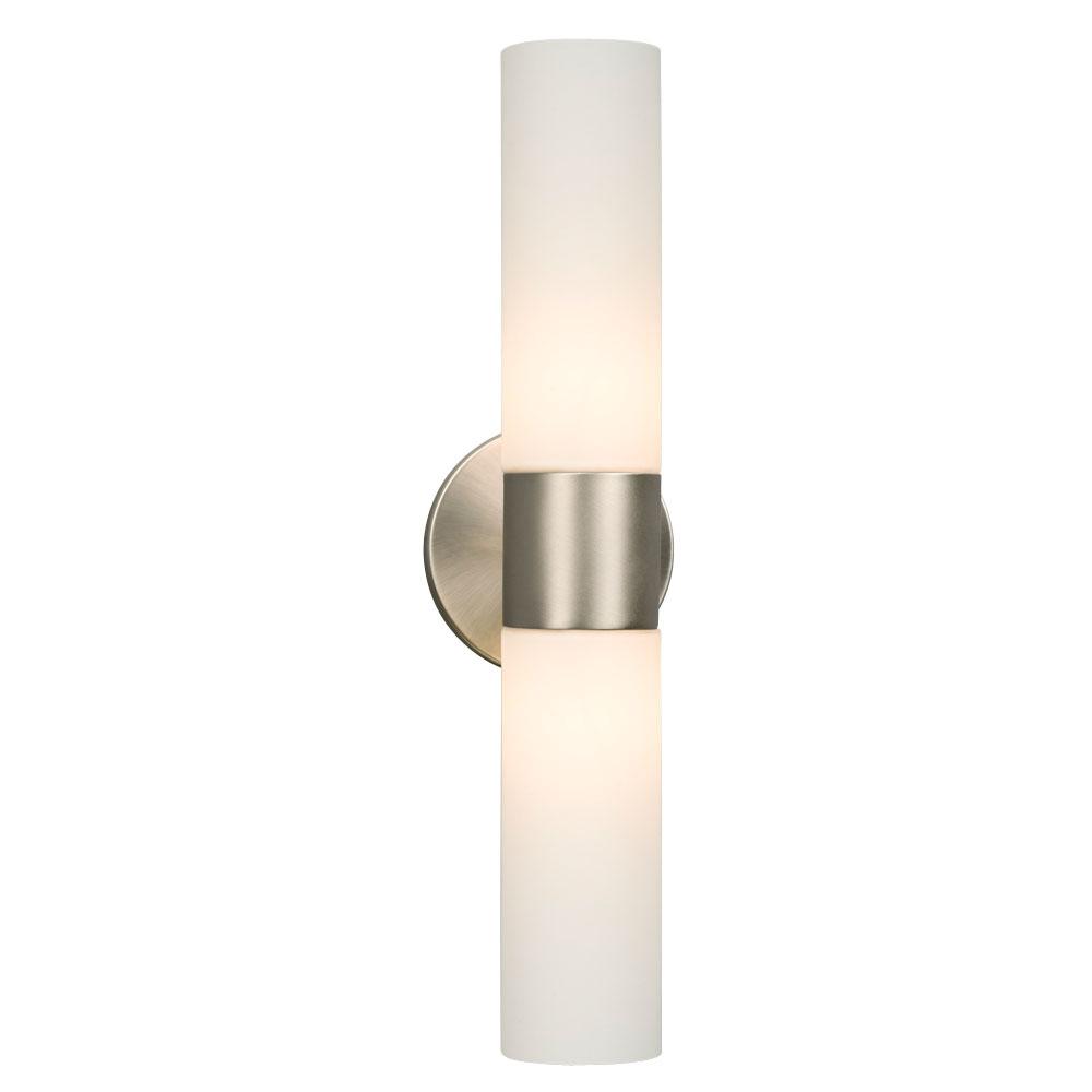 Brushed Nickel with White Glass Wall Sconce - LV LIGHTING