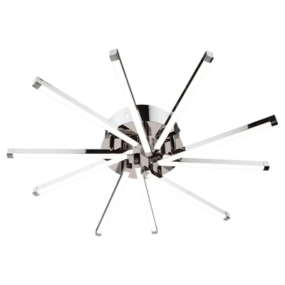 LED Chrome Rod with Acrylic Diffuser Flush Mount - LV LIGHTING