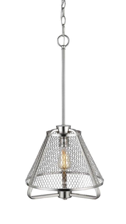 Steel with Mesh Basket Shade Pendant - LV LIGHTING