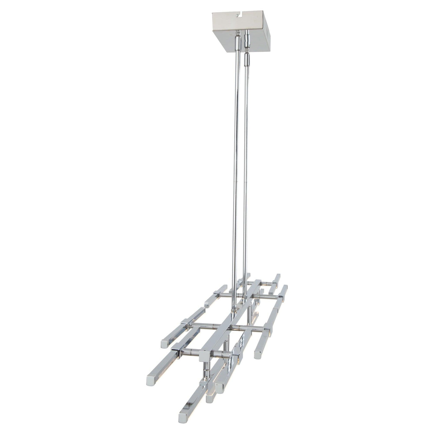 LED Chrome with Square Arm Adjustable Angle Linear Chandelier - LV LIGHTING