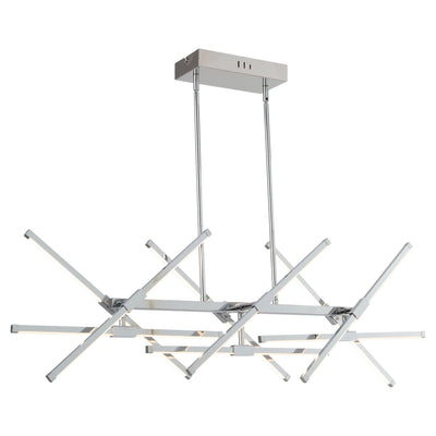 LED Chrome with Square Arm Adjustable Angle Linear Chandelier - LV LIGHTING
