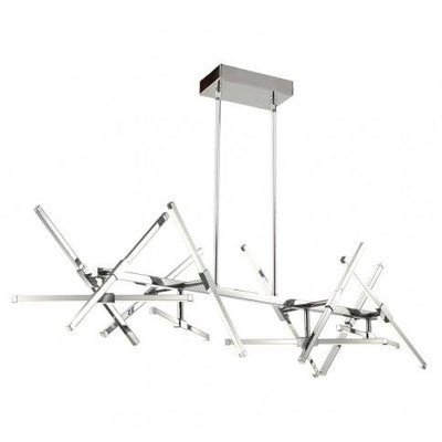 LED Chrome with Square Arm Adjustable Angle Linear Chandelier - LV LIGHTING