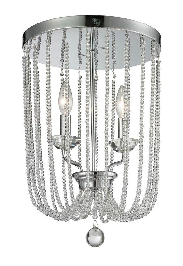 Chrome with Crystal Bead Chandelier - LV LIGHTING