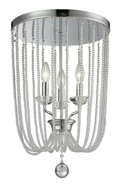 Chrome with Crystal Bead Chandelier - LV LIGHTING