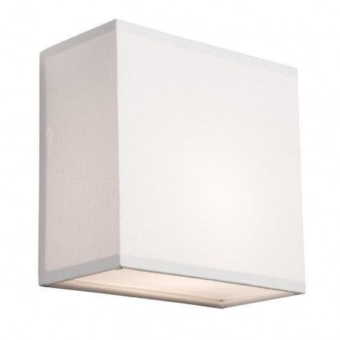Rectangular White Fabric Shade Wall Sconce - LV LIGHTING