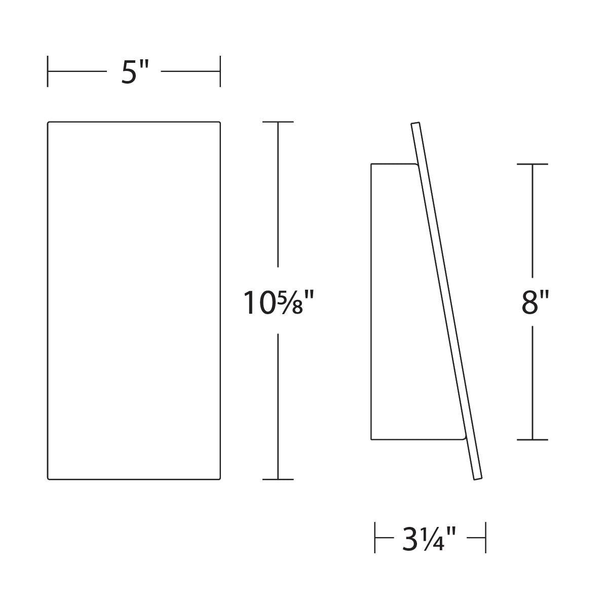 LED Aluminum Slant Frame with Glass Lens Outdoor Wall Sconce - LV LIGHTING