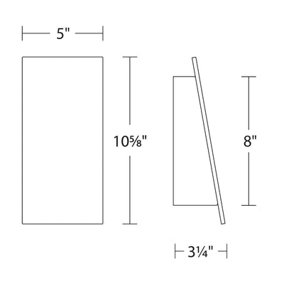 LED Aluminum Slant Frame with Glass Lens Outdoor Wall Sconce - LV LIGHTING