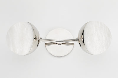 Steel with Alabaster Glass Globe Wall Sconce