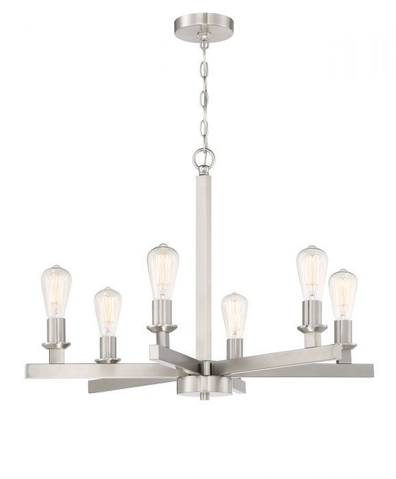 Steel Rectangular Arms Chandelier