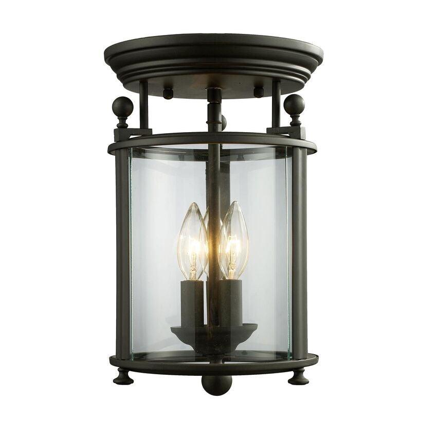 Steel Frame with Clear Glass Shade Flush Mount - LV LIGHTING