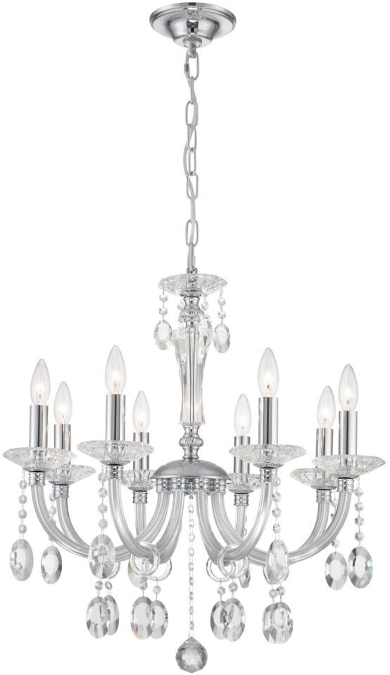 Chrome and Clear Chandelier - LV LIGHTING