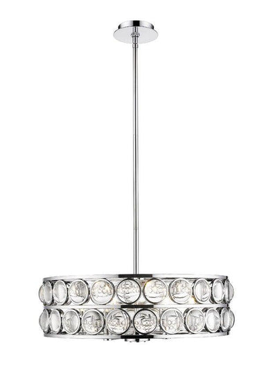 Chrome with Crystal Round Chandelier - LV LIGHTING