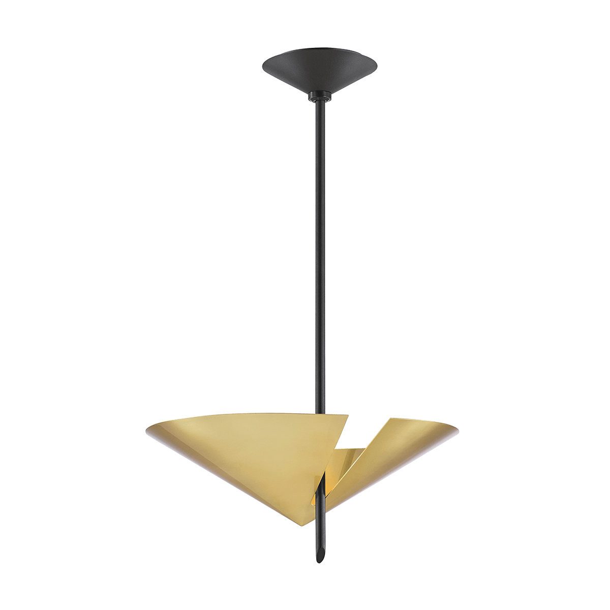 Steel Rod with Round Cone Shade Pendant - LV LIGHTING