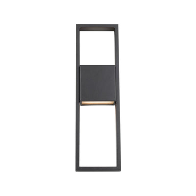 LED Black Aluminum Frame Rectangular Outdoor Wall Sconce - LV LIGHTING