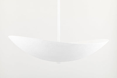White Plaster Sway Bowl Shade Chandelier - LV LIGHTING