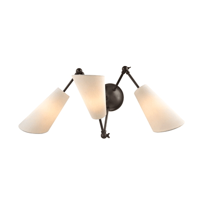 Steel Adjustable Arm with Fabric Shade Wall Sconce - LV LIGHTING