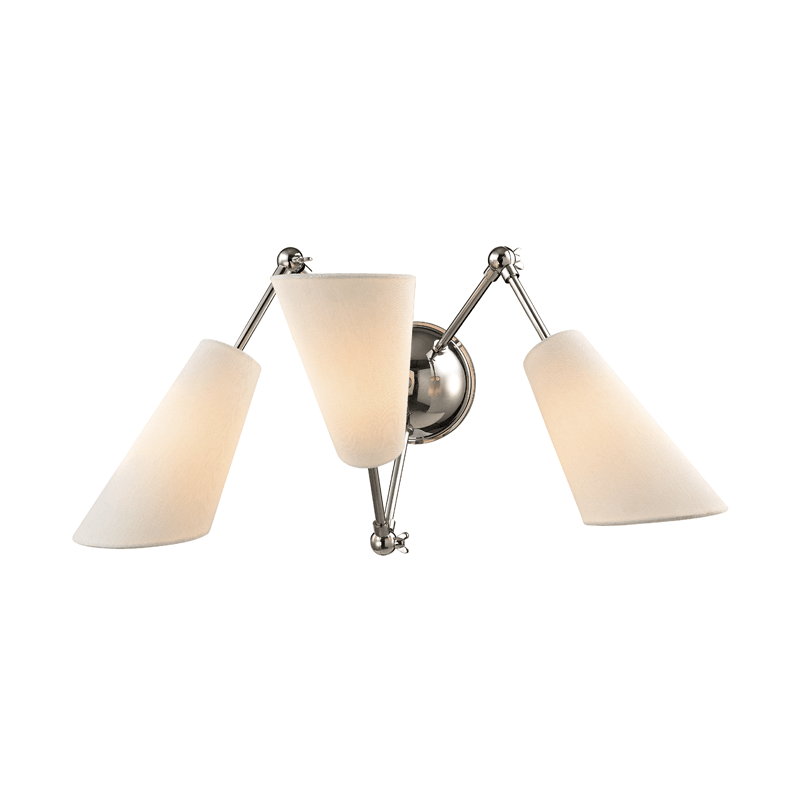 Steel Adjustable Arm with Fabric Shade Wall Sconce - LV LIGHTING