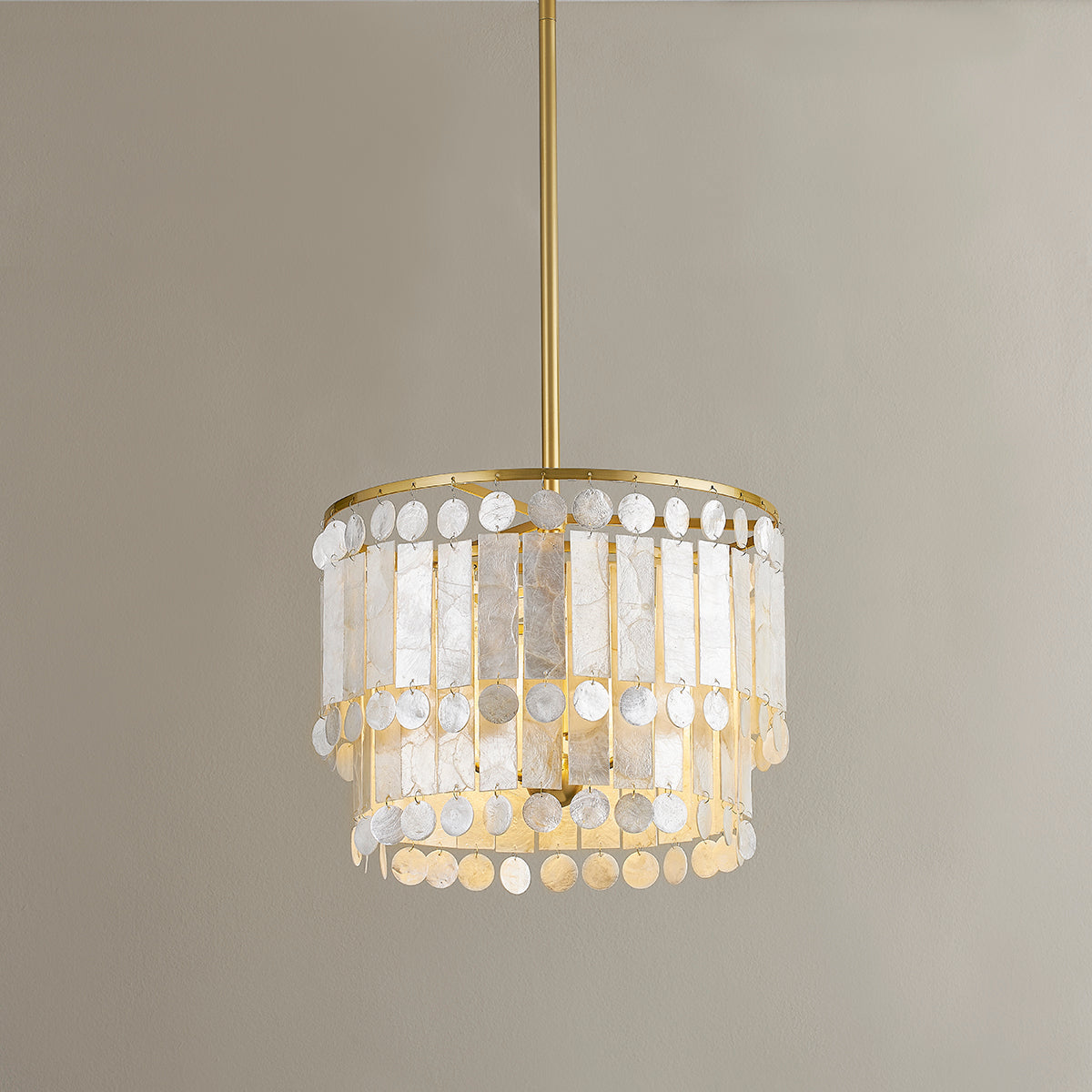 Hogan capiz 3-light pendant clearance
