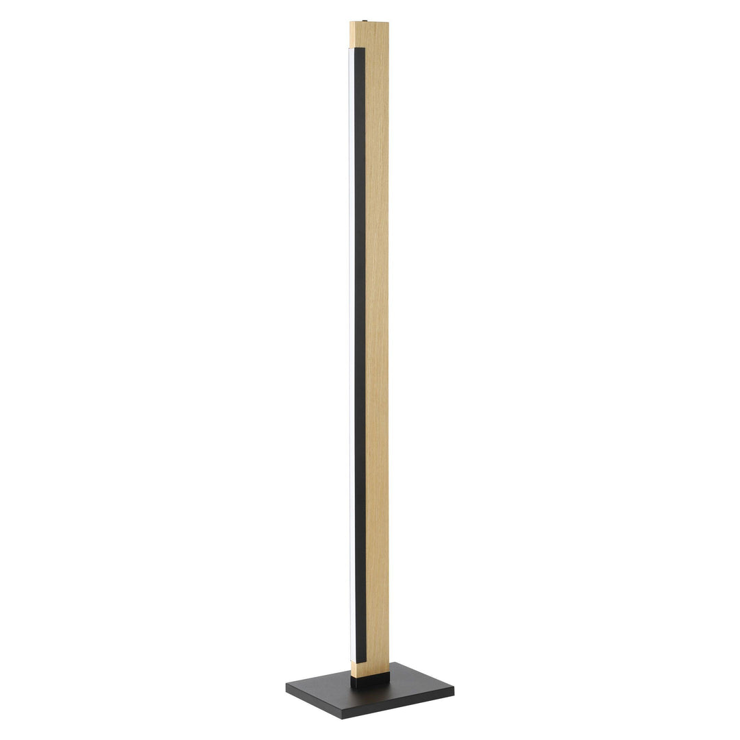 LED Black with Wood Floor Lamp - LV LIGHTING
