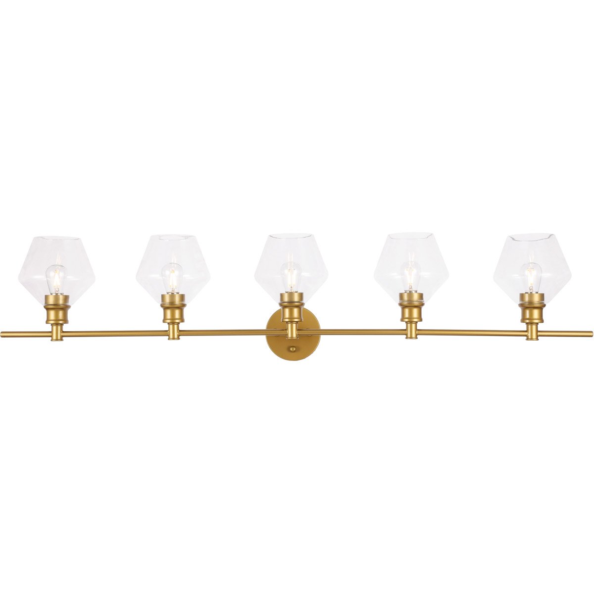 Brass with Clear Shade Wall Sconce - LV LIGHTING
