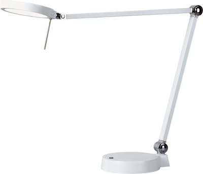 LED Chrome with Pure White Frame Adjustable Table Lamp
