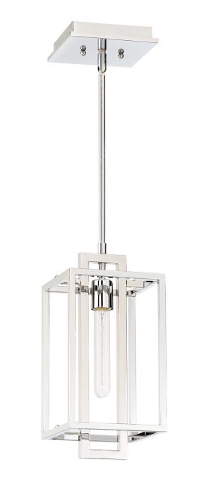 Steel Rectangular Open Air Frame Pendant in Chrome by Craftmade