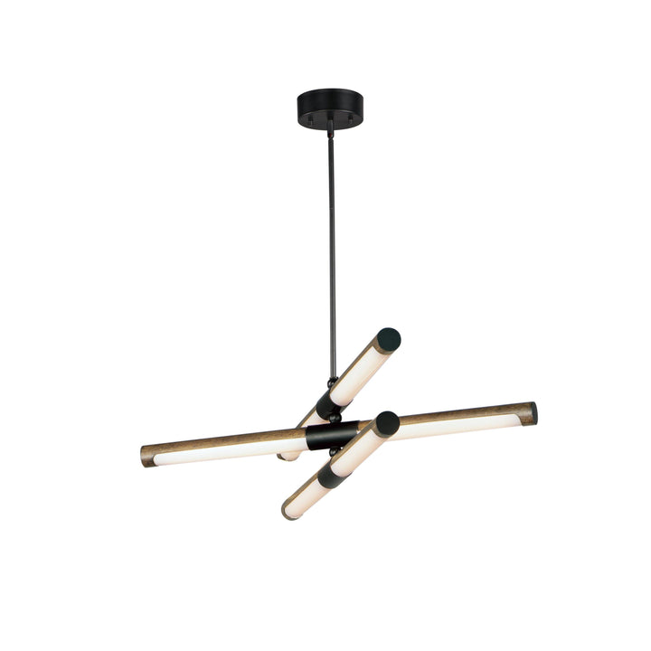 LED Antique Pecan 6 Light Chandelier - LV LIGHTING