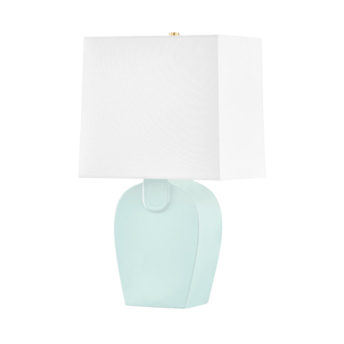 Glossy Ceramic Base with Fabric Shade Table Lamp - LV LIGHTING