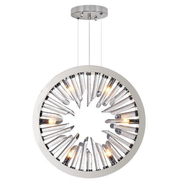 Polished Nickel with Crystal Chandelier - LV LIGHTING