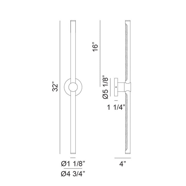 Novelle - LED Steel Cylindrical Frame with Acrylic Diffuser Double Ended Wall Sconce by Matteo Lighting - view 3