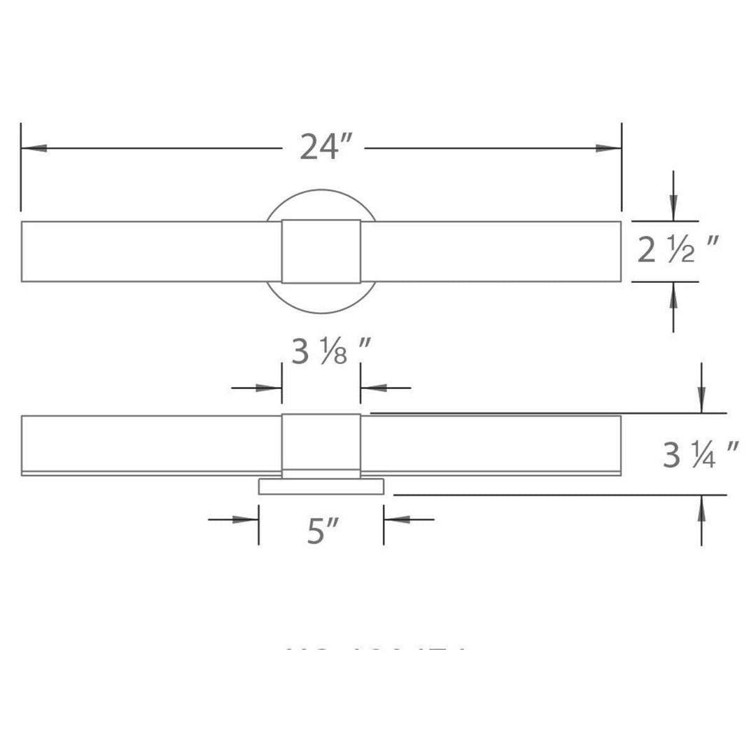 LED Steel Frame with Cylindrical Acrylic Diffuser Vanity Light - LV LIGHTING