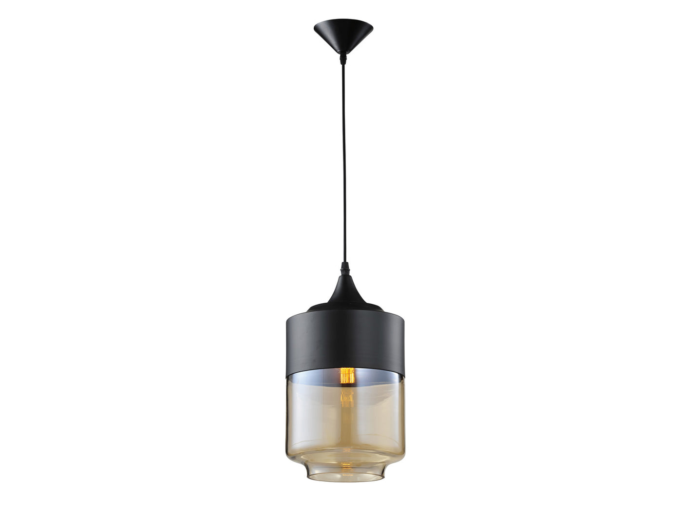Steel Frame with Clear Glass Shade Pendant