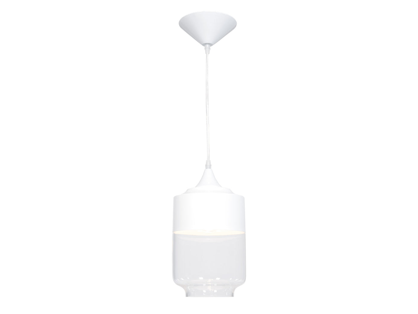 Steel Frame with Clear Glass Shade Pendant