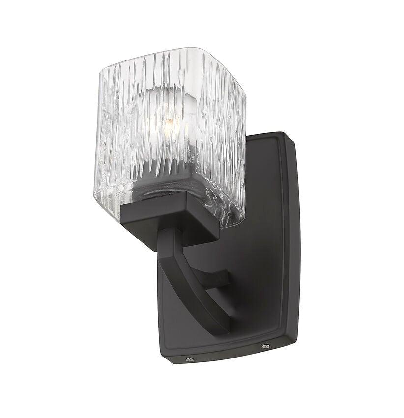 Steel with Chisel Glass Shade Wall Sconce - LV LIGHTING